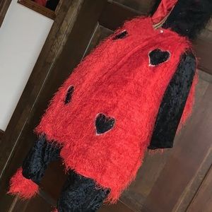 Ladybug unisex child  large costume hearts